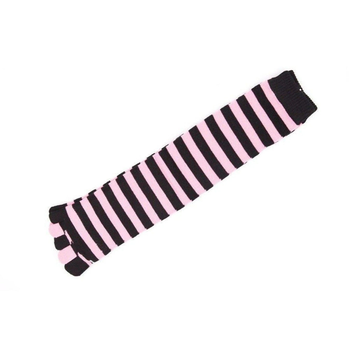 2 Pairs Five Finger Ladies Knee High Toe Socks Rainbow Size 2-8 Womens AU Stock Pantsnsox