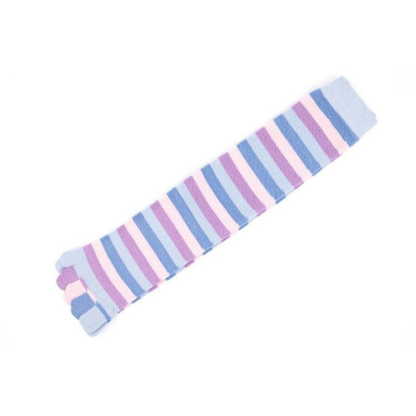 2 Pairs Five Finger Ladies Knee High Toe Socks Rainbow Size 2-8 Womens AU Stock Pantsnsox