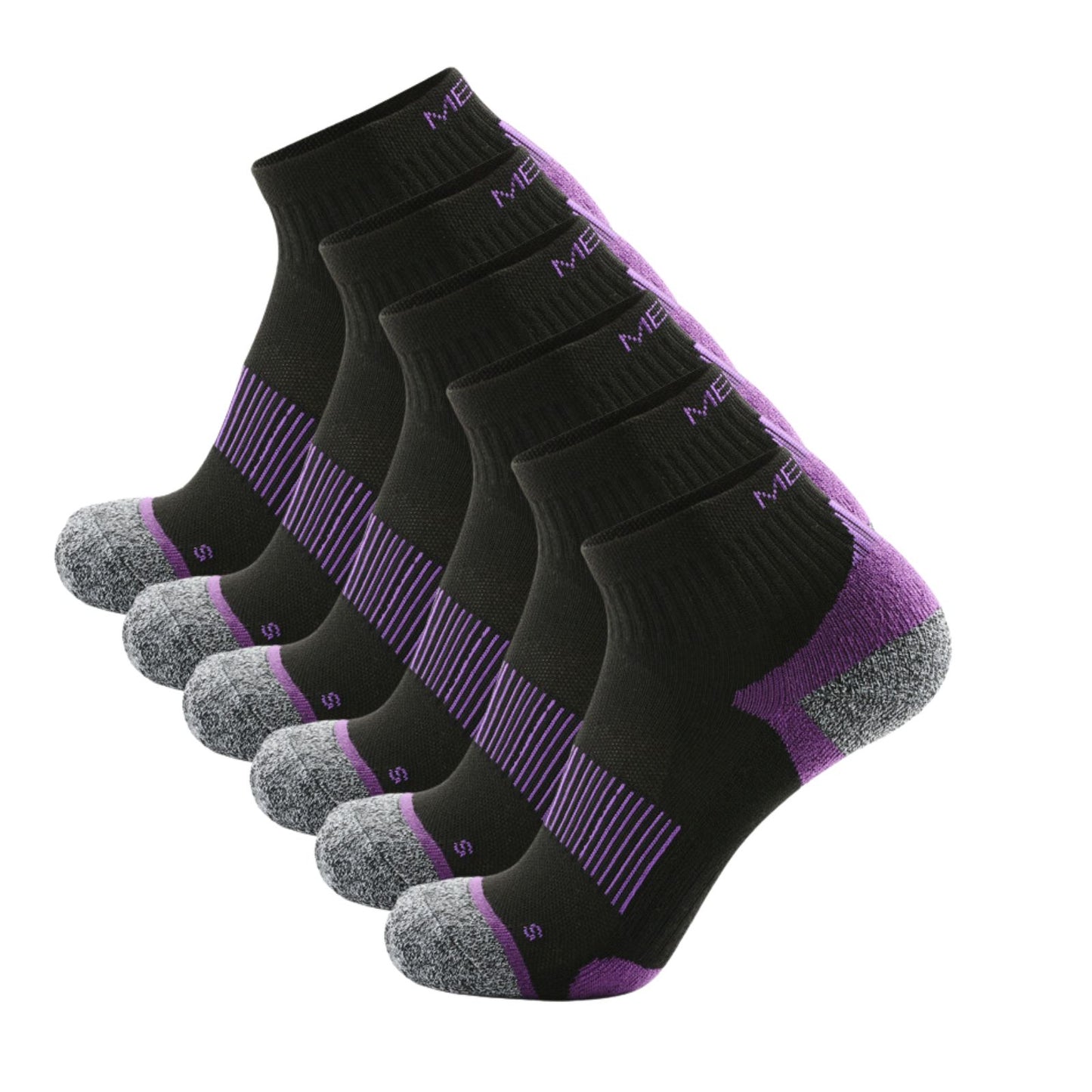6 x Anti-blister Ankle Athletic Half Cushioned Socks