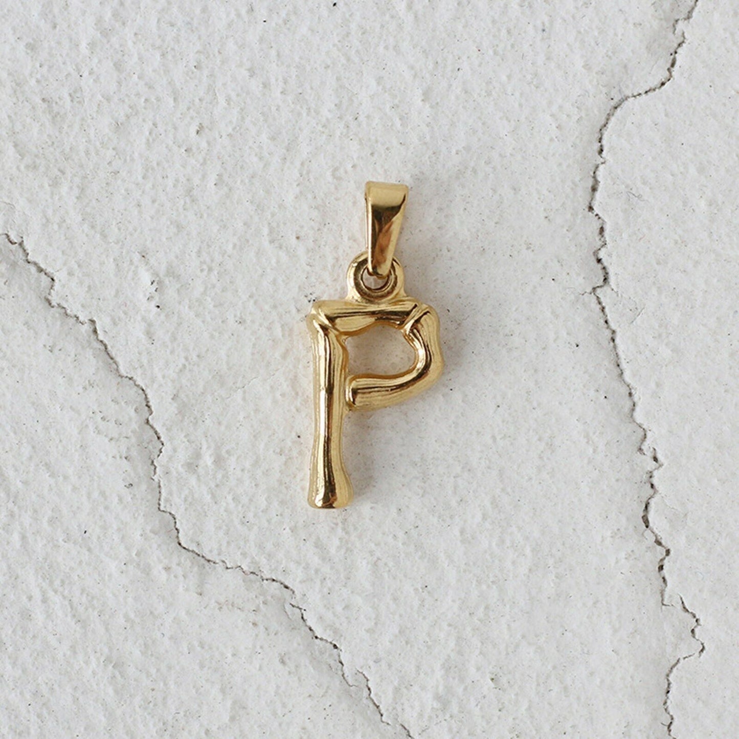 18ct Gold Plated Initial Letter  A to Z Charm Pendant Words Necklace Gift
