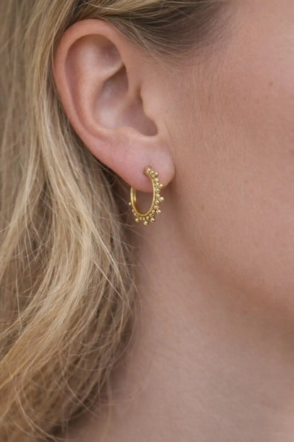 Continues Beaded Hoop Earrings model image