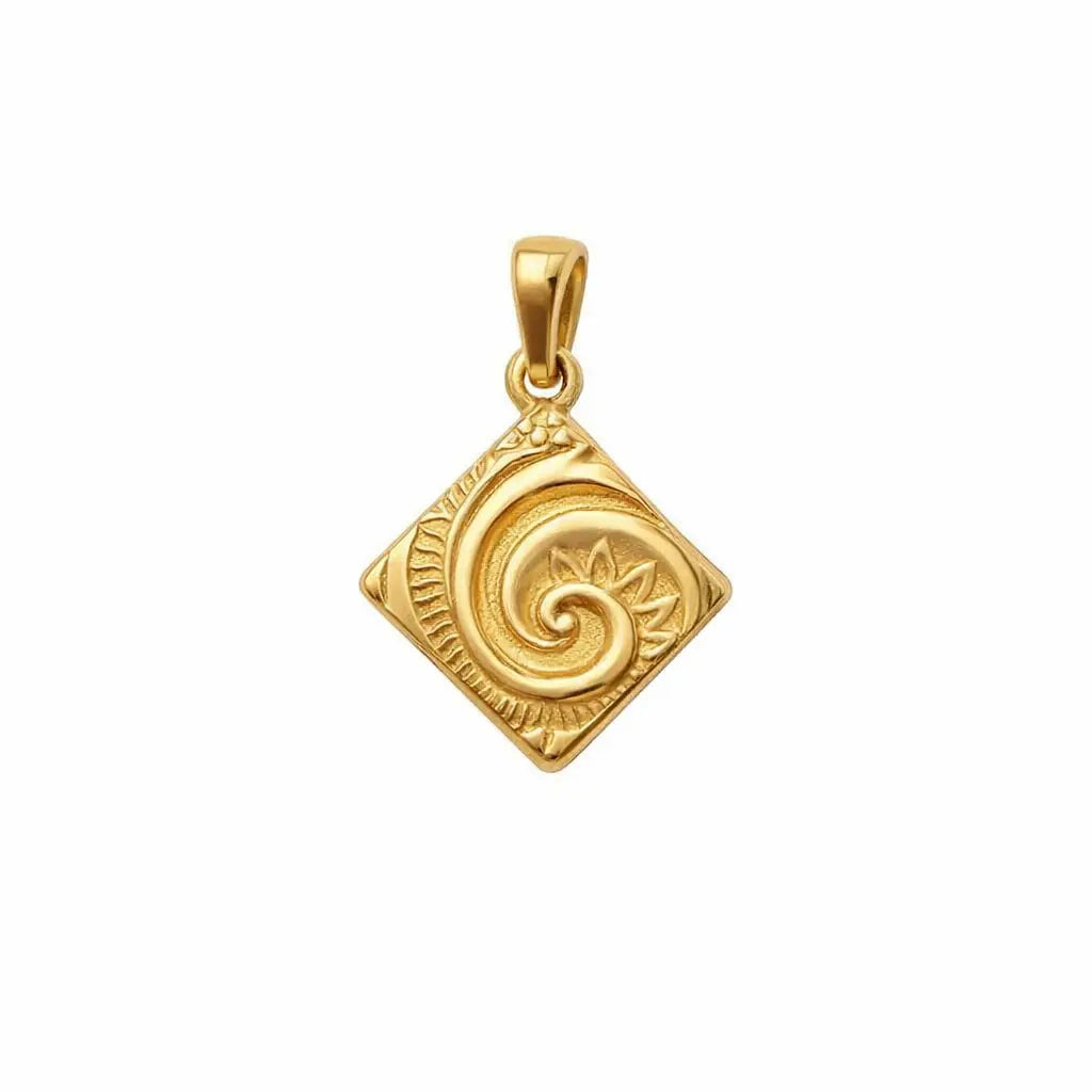 Forest Swirl Golden Charm Pendant marketplace image