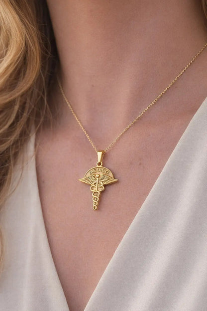 Gold Plated Roman Coin Pendant 12  sku-12-L12 天使之翼 model image