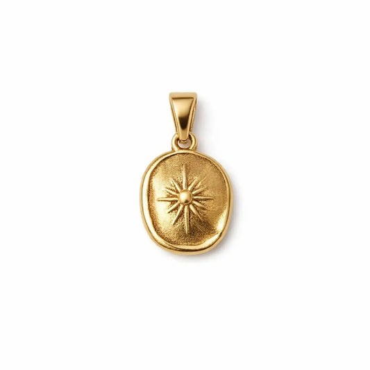 Gold Plated Roman Coin Pendant 17 sku-17-L17 不规则八芒星 marketplace image