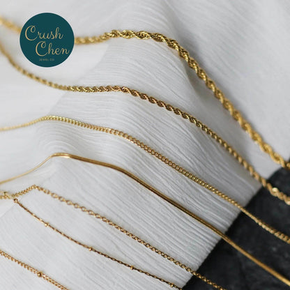 Unique Gold Plate Womens Girls Solid Necklace Chain For Pendant Fashion Jewelry Pantsnsox