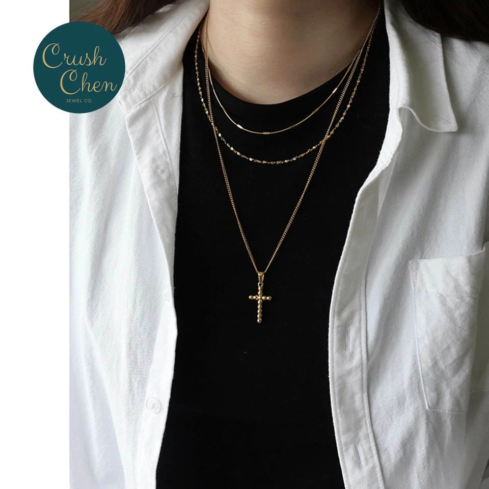Unique Gold Plate Womens Girls Solid Necklace Chain For Pendant Fashion Jewelry Pantsnsox