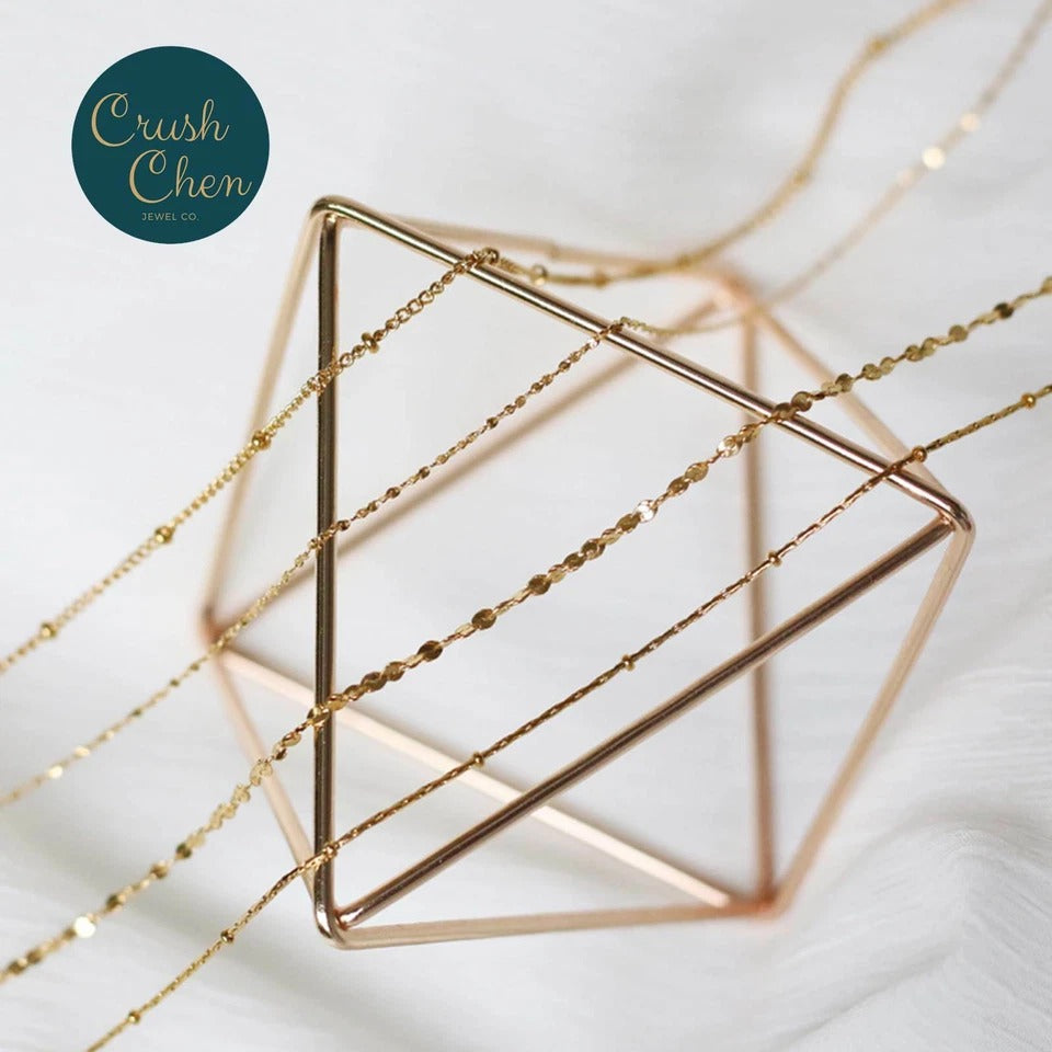 Unique Gold Plate Womens Girls Solid Necklace Chain For Pendant Fashion Jewelry Pantsnsox