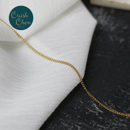 Unique Gold Plate Womens Girls Solid Necklace Chain For Pendant Fashion Jewelry Pantsnsox