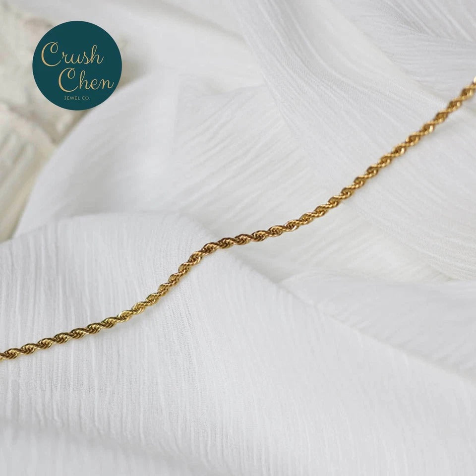 Unique Gold Plate Womens Girls Solid Necklace Chain For Pendant Fashion Jewelry Pantsnsox