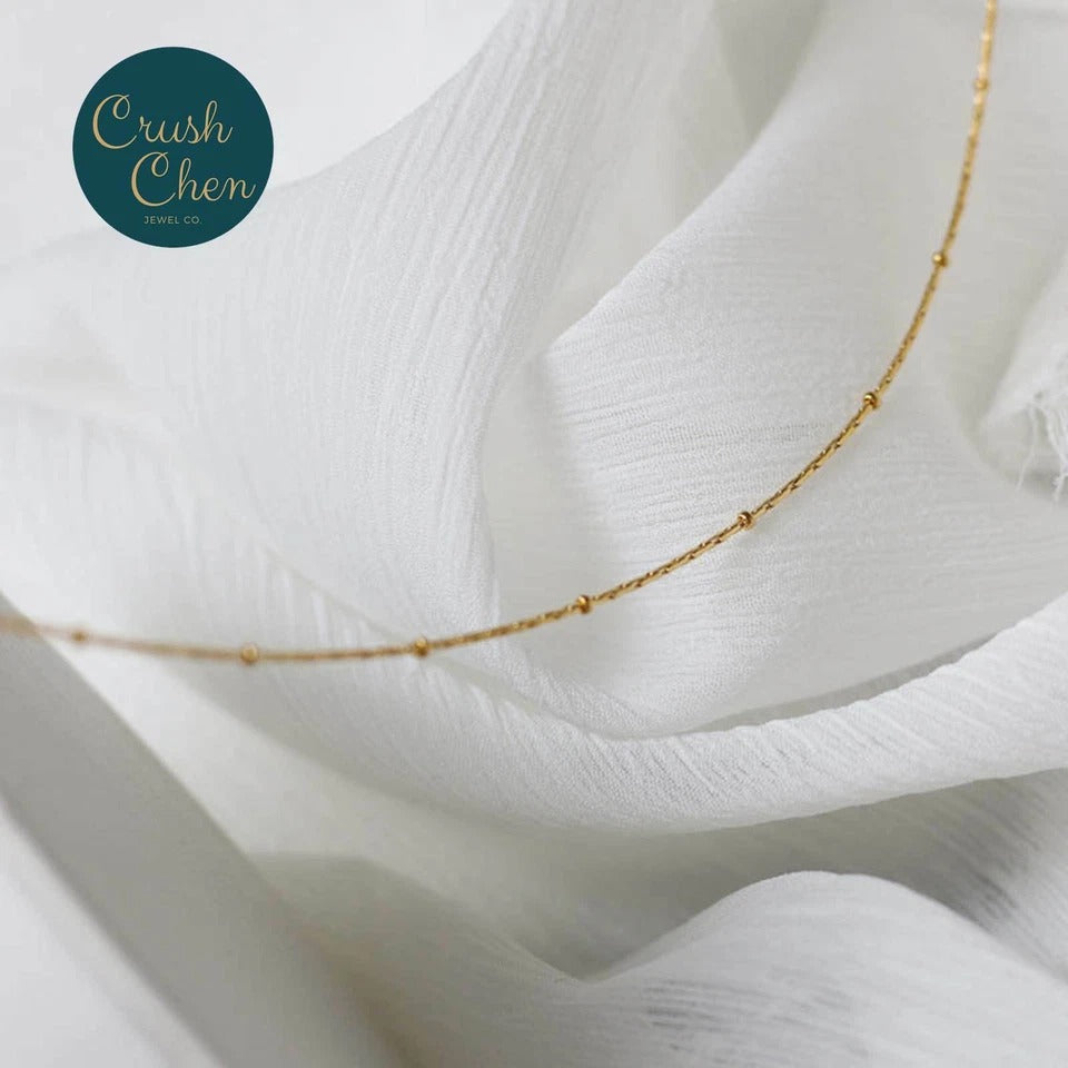 Unique Gold Plate Womens Girls Solid Necklace Chain For Pendant Fashion Jewelry Pantsnsox
