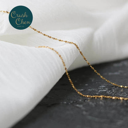 Unique Gold Plate Womens Girls Solid Necklace Chain For Pendant Fashion Jewelry Pantsnsox