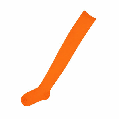 New Womens Ladies Cotton Socks Black Hot Pink Thigh High Socks Size 2-8 marketplace image