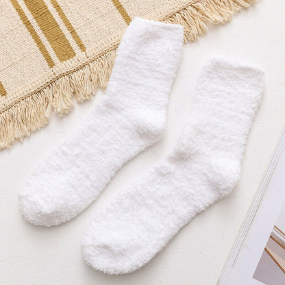 Fluffy Winter 6 Pack Sleeping Bed Socks Thick Unisex