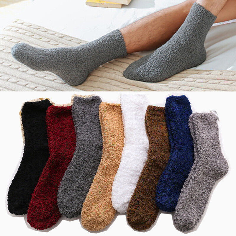 Fluffy Winter 6 Pack Sleeping Bed Socks Thick Unisex