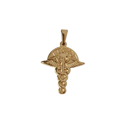 Gold Plated Roman Coin Pendant with Angel Wing Detail, 18K Tone Charm Crushes.