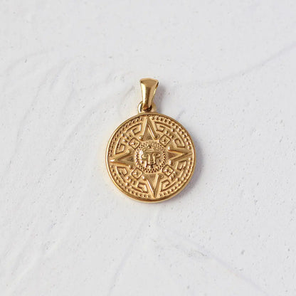 Gold Plated Roman Coin Pendant 19 sku-18-L19 星纹牌 Crushes.