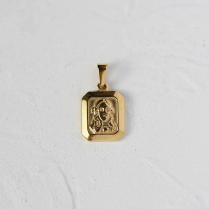 Gold Plated Roman Coin Pendant sku-2-L02 切角方人像 Crushes.
