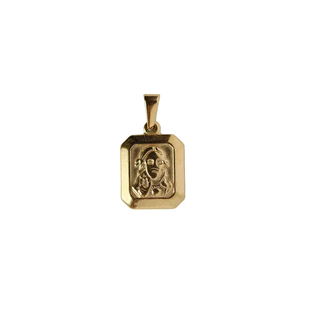Gold Plated Roman Coin Portrait Pendant, 18K Antique Style Charm, No Chain Crushes.