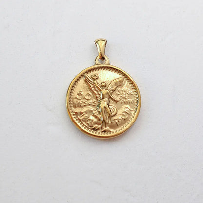 Gold Plated Roman Coin Pendant 21 Crushes.