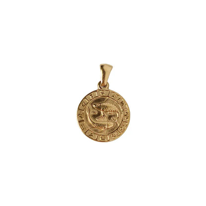 Gold Plated Roman Coin Pendant Charm, Antique Portrait Necklace Pendant, No Chain Crushes.