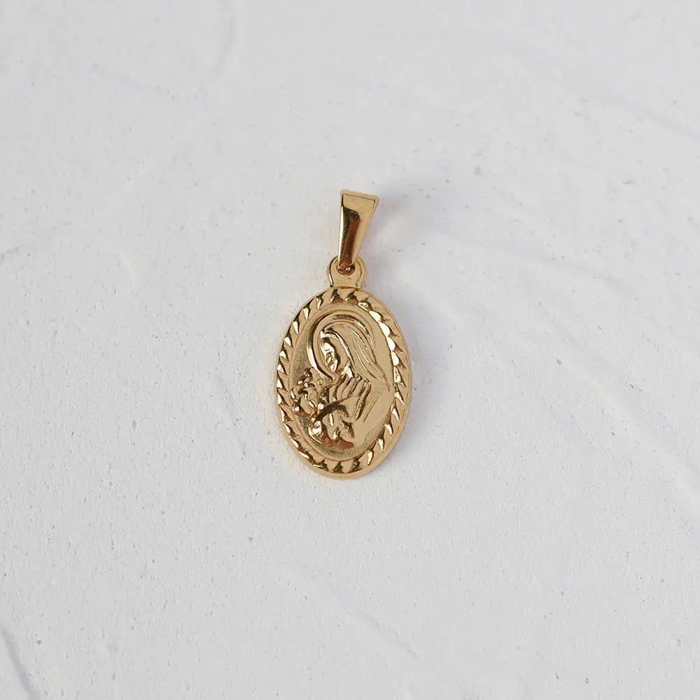 Gold Plated Roman Coin Pendant sku-4-L04 麻花椭圆人像 Crushes.