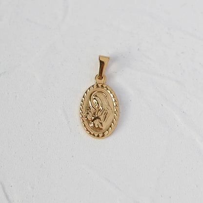 Gold Plated Roman Coin Pendant sku-4-L04 麻花椭圆人像 Crushes.