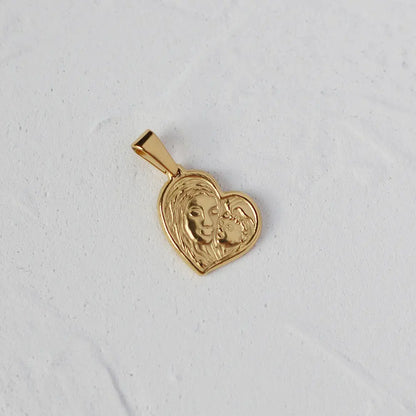 Gold Plated Roman Coin Pendant sku-8-L08 母子爱心 Crushes.