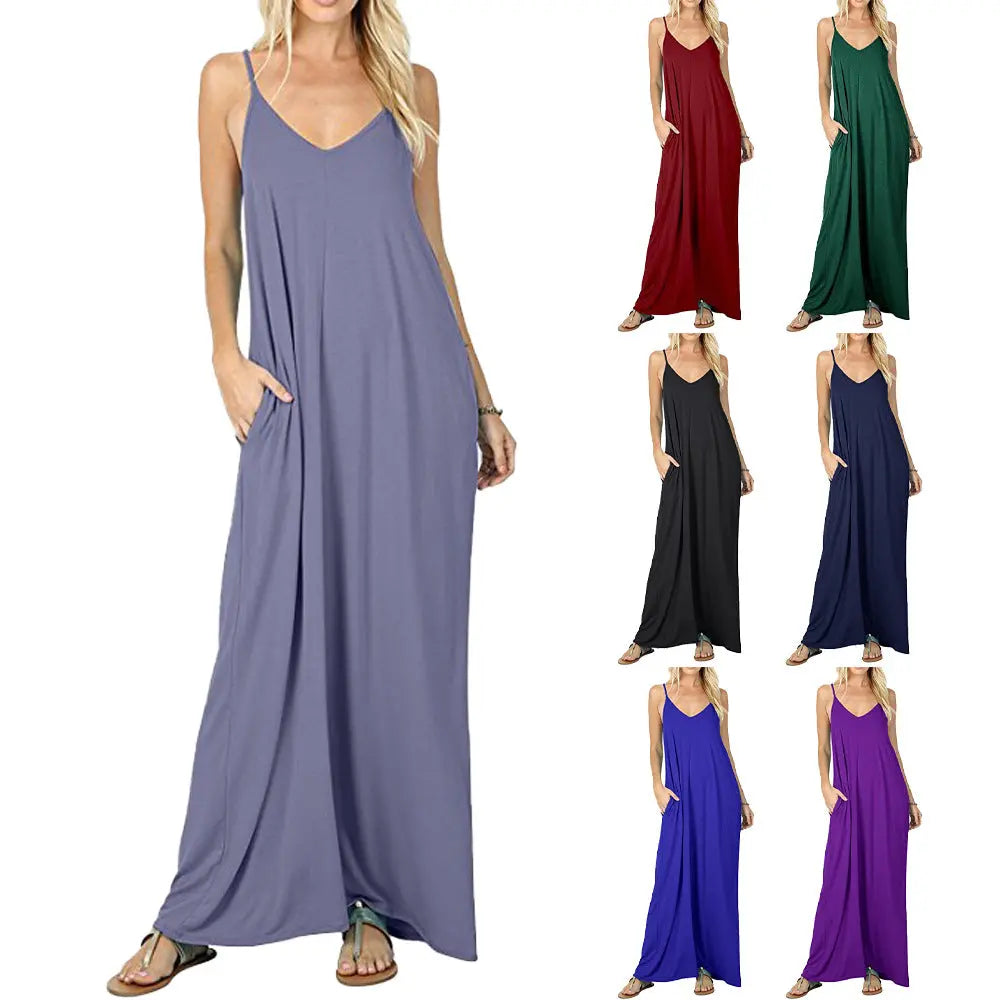 Women Full Slip Long Loose Camisole Liner Dress Under Dress Liner Pantsnsox