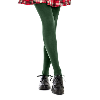 Winter Green School Cotton Tights Warm, Comfortable Durable