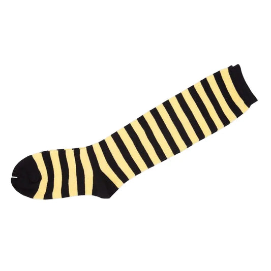 Knee High Socks Striped Ladies Long Womens Black Yellow Stripe Pantsnsox