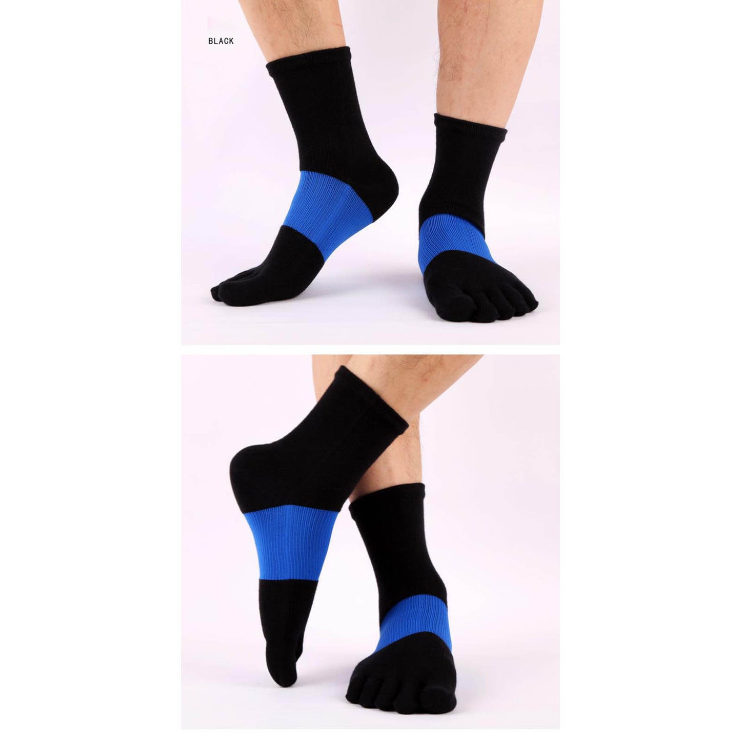 Mens  Five Finger Sports  Toe Socks - Pantsnsox