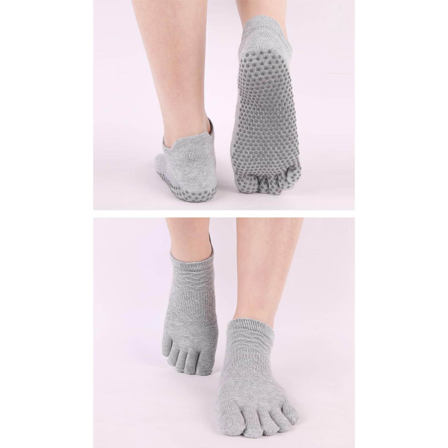 Non Slip  Low Rise Full-Toe Yoga Socks - Pantsnsox
