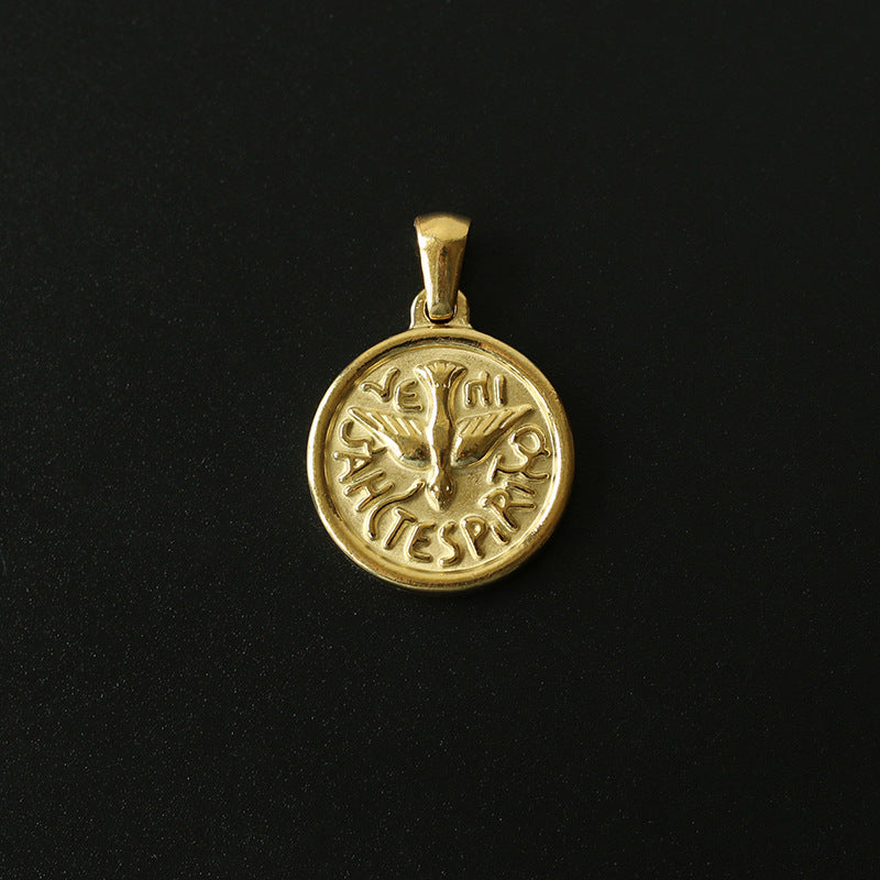 Gold Plated Roman Coin Pendant - Pantsnsox