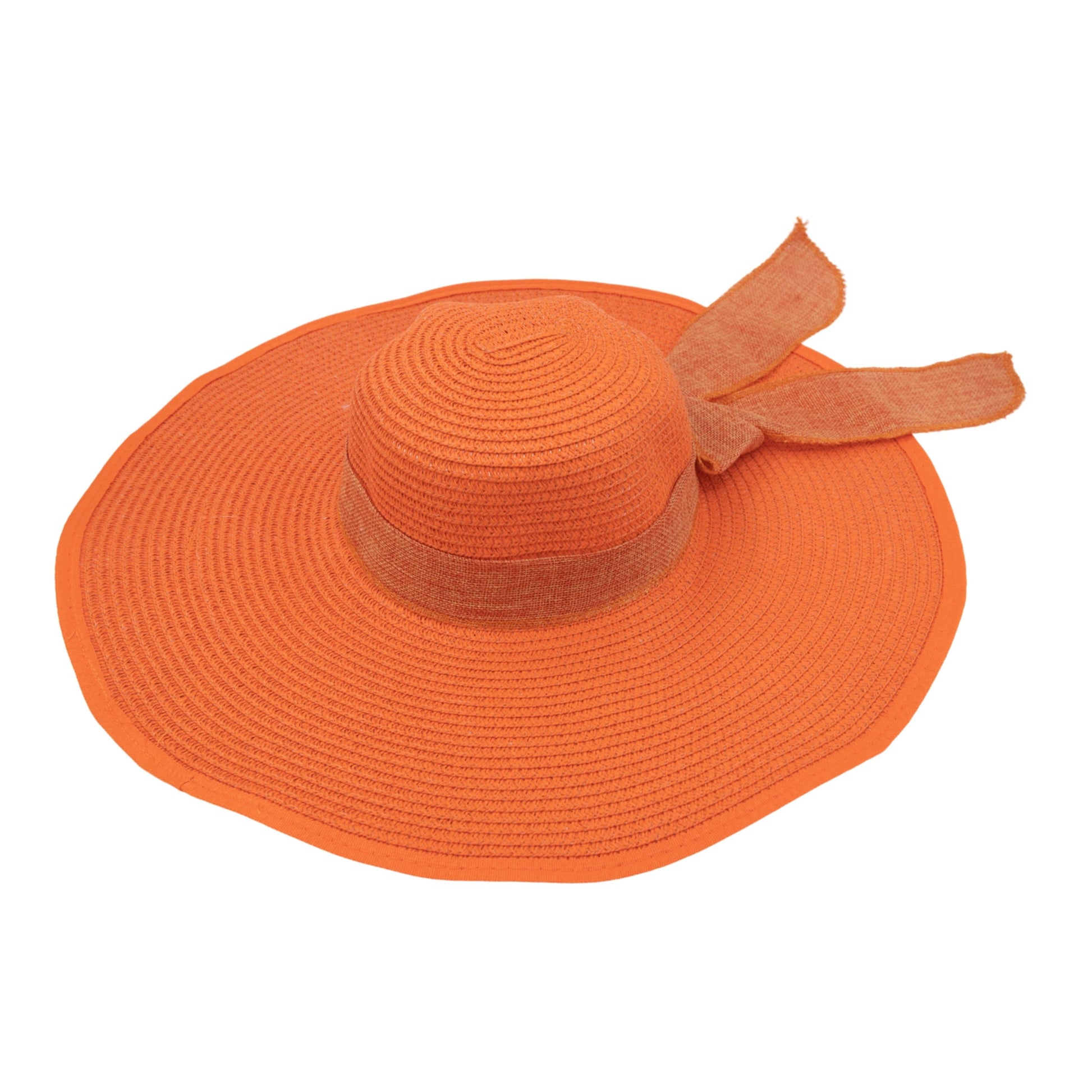 Ultra Wide Brim Orange Women's Beach  Hat - Pantsnsox