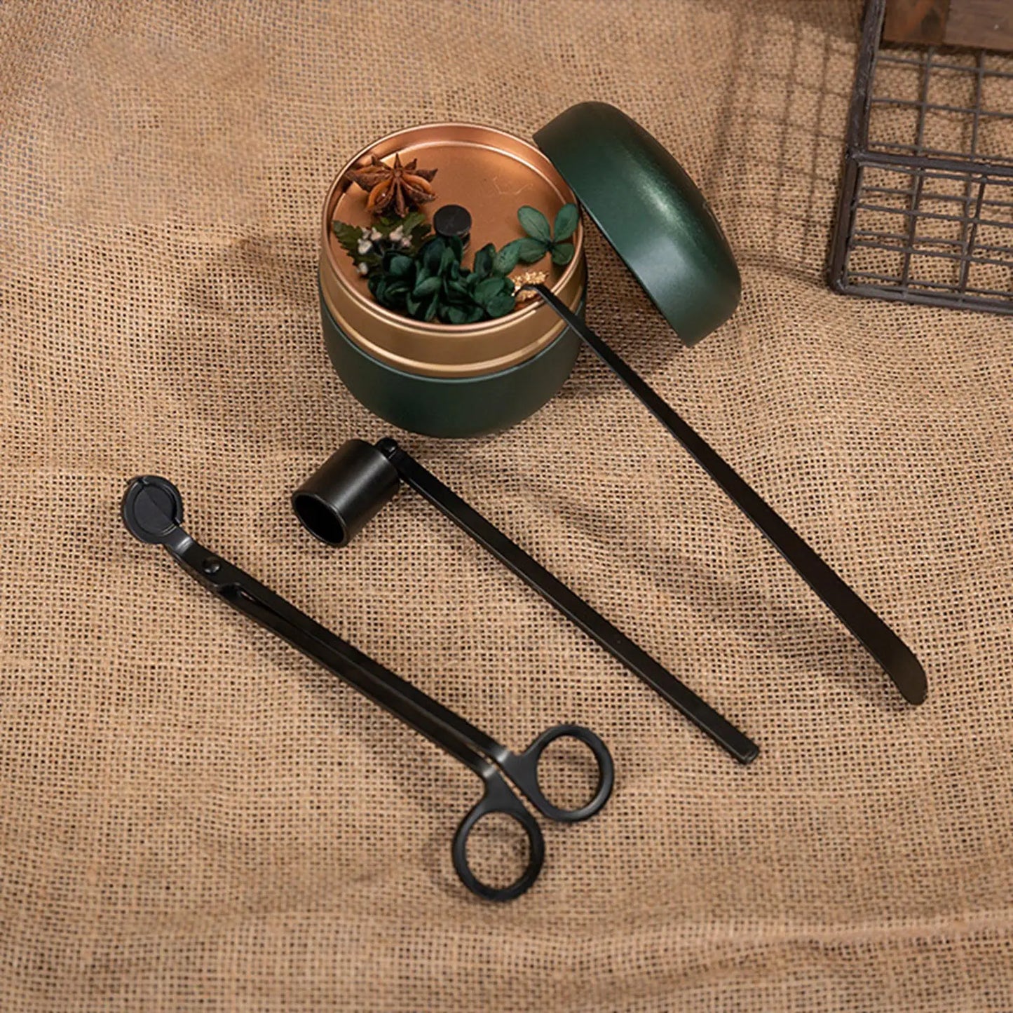 Steel Candle Wick Trimmer Snuffer Extinguish Scissor Candle Cutter Tool Set Pantsnsox