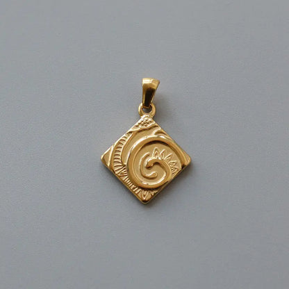 Forest Swirl Golden Charm Pendant - Pantsnsox