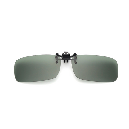 UV400 Polarized Flip-Up Clip-On Sunglasses - Universal Fit for Driving