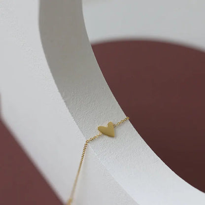 Gold Plated Irregular Heart Bracelet Golden Layering Perfect Gift Pantsnsox
