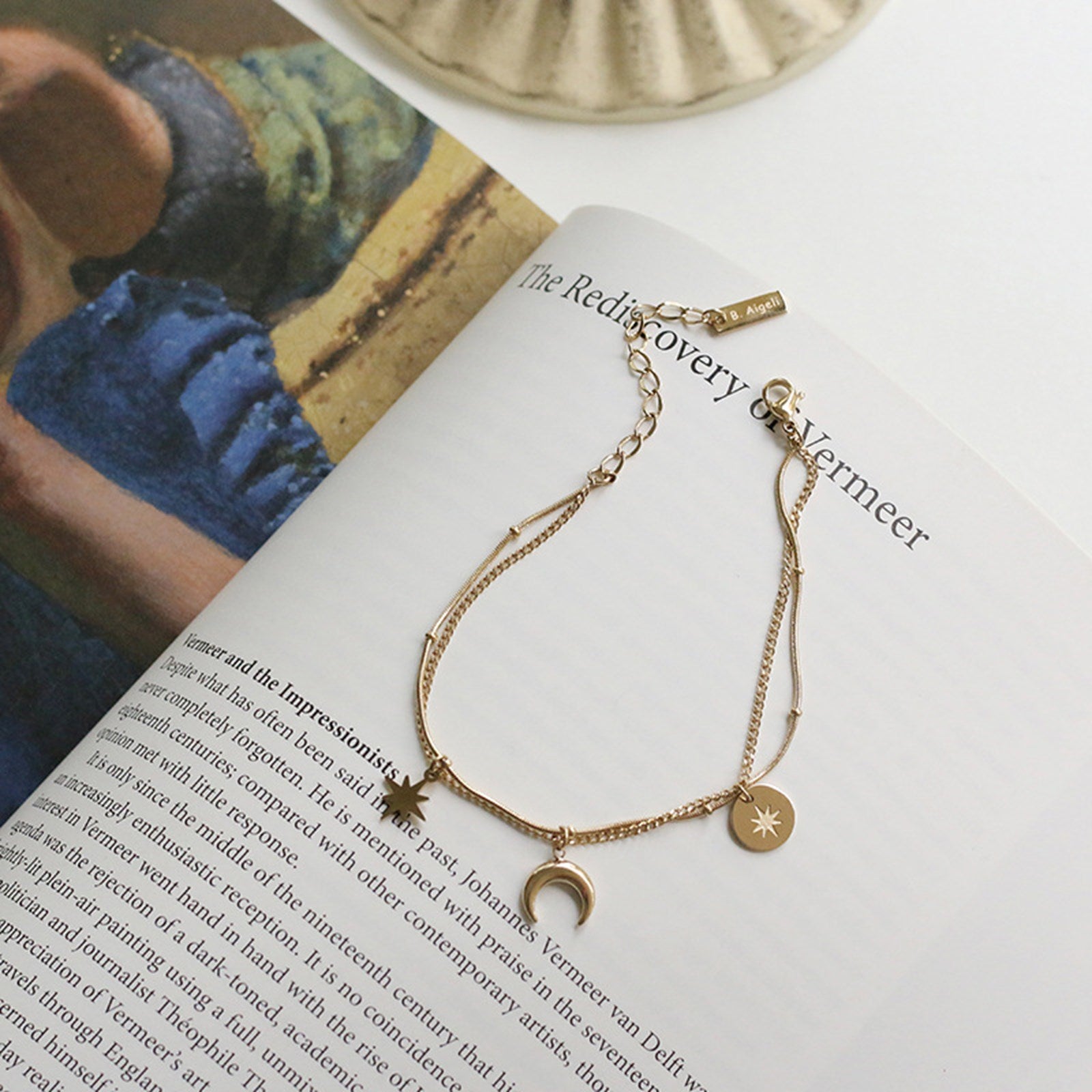 Plated Star Moon Bracelet - Pantsnsox
