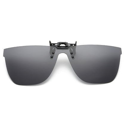 Black Retro Polarized Clip On Flap up Sunglasses UV 400 - Pantsnsox