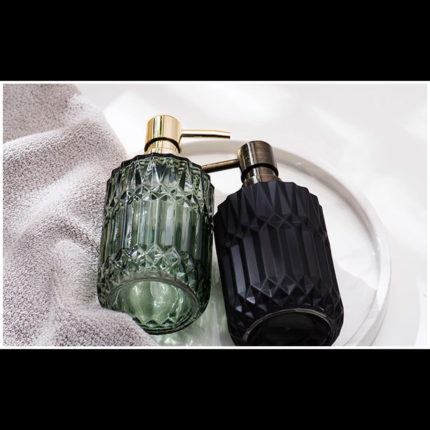 Liquid Shampoo Soap Dispenser Hand Pump Bottle Green Black Gary - Pantsnsox