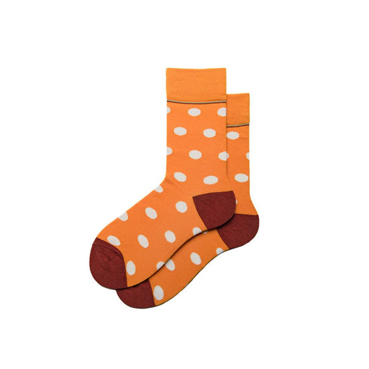 Orange Spot Colourful Socks - Pantsnsox
