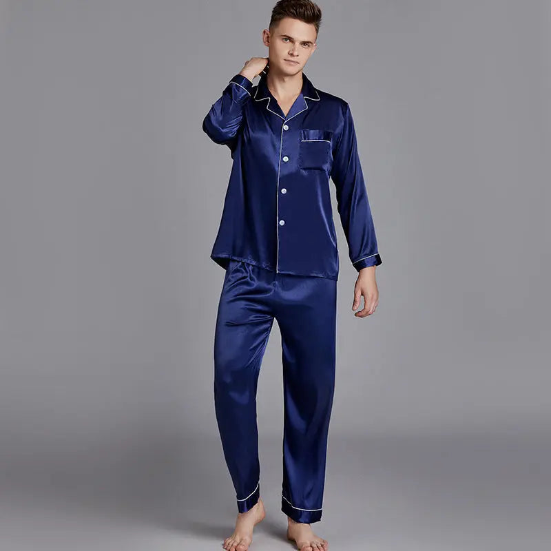 Navy Blue Pajamas Sets Sleepwear - Pantsnsox