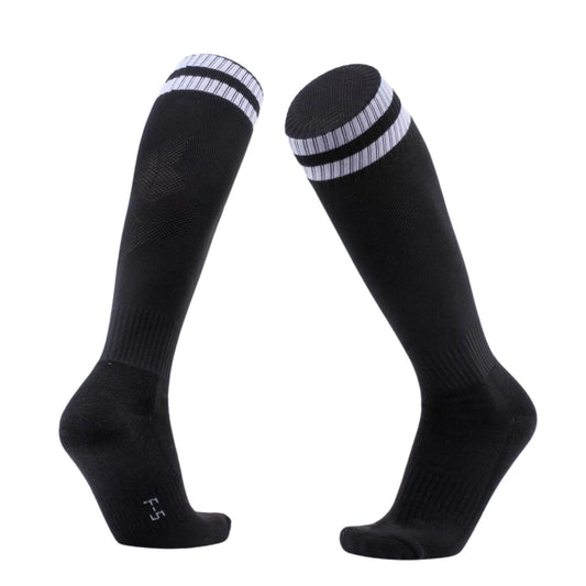 Black Sports High Knee Socks - Pantsnsox
