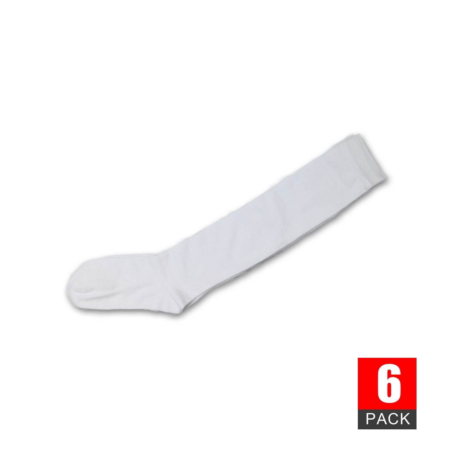 6 Pairs Girls White School Knee High Socks – Pantsnsox