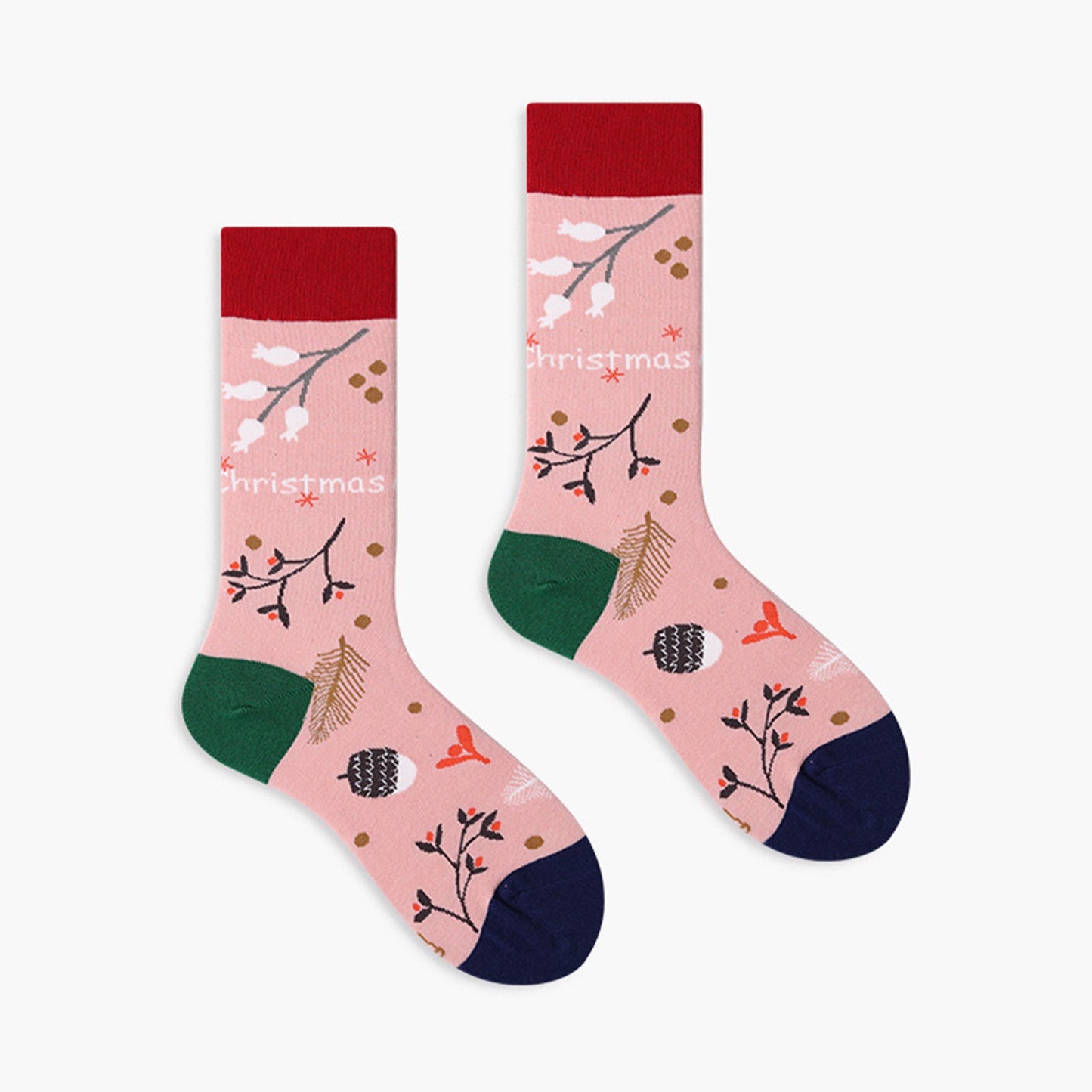 Xmas 4 Pairs Novelty Fun Crew Socks