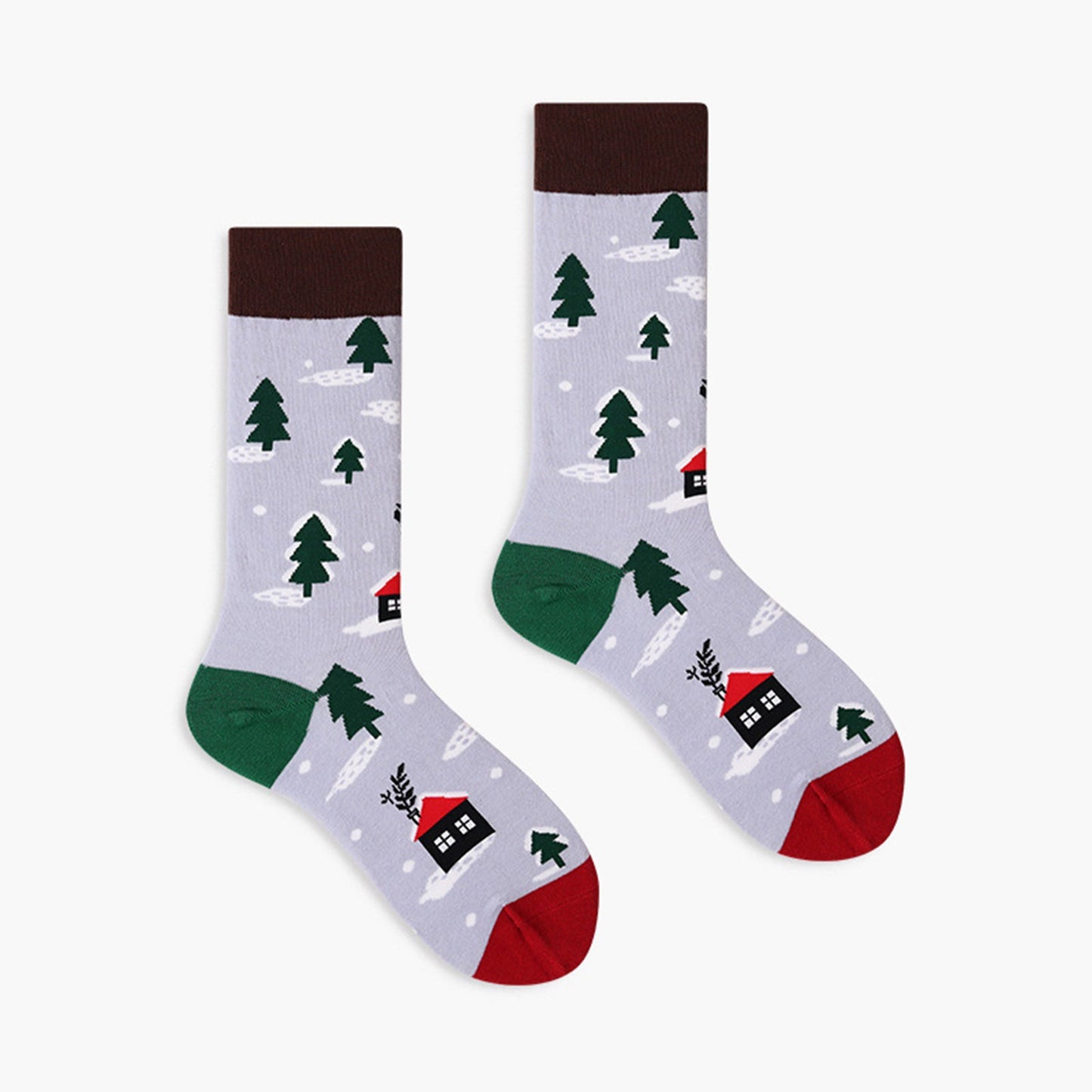 Xmas 4 Pairs Novelty Fun Crew Socks
