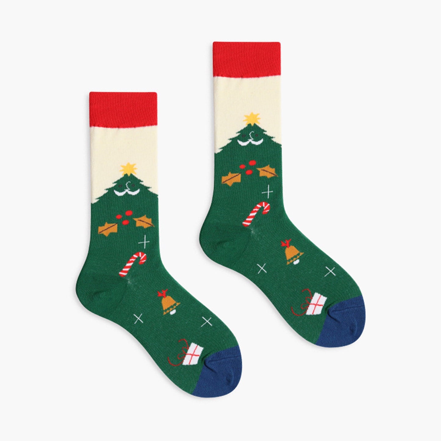 Xmas 4 Pairs Novelty Fun Crew Socks