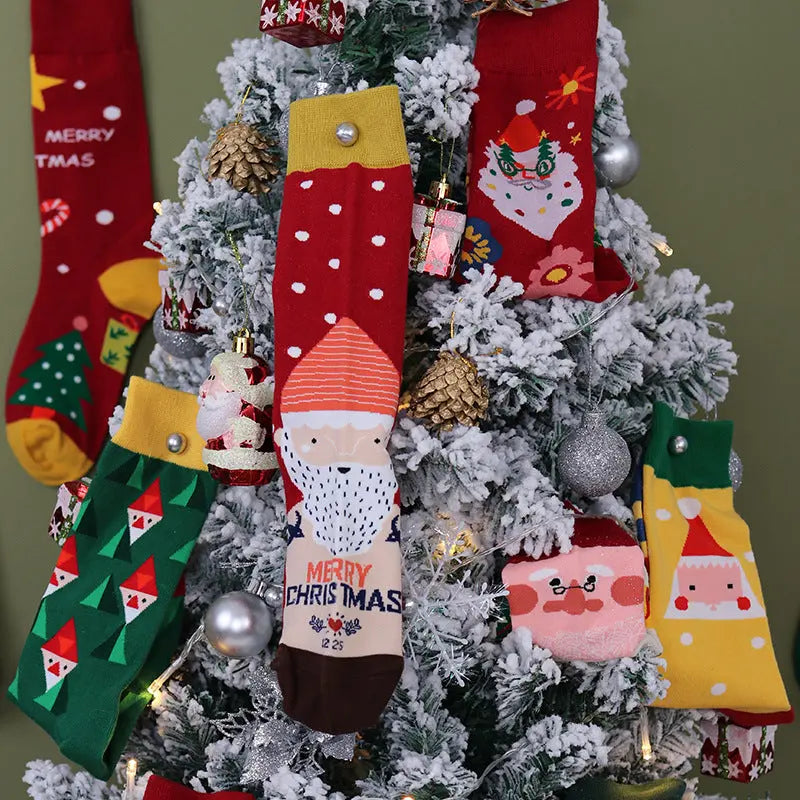 Xmas 4 Pairs Novelty Fun Crew Socks Pantsnsox