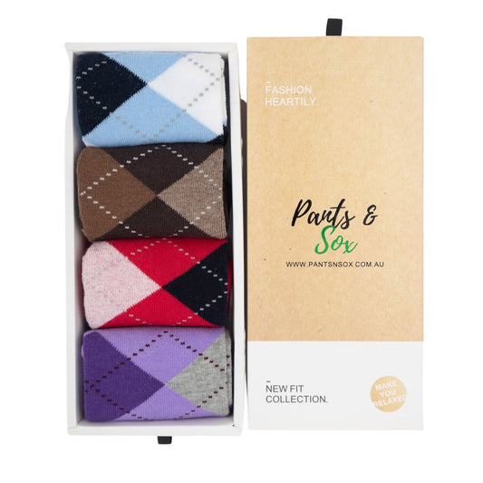 Women Classic Argyle Socks Gift Box